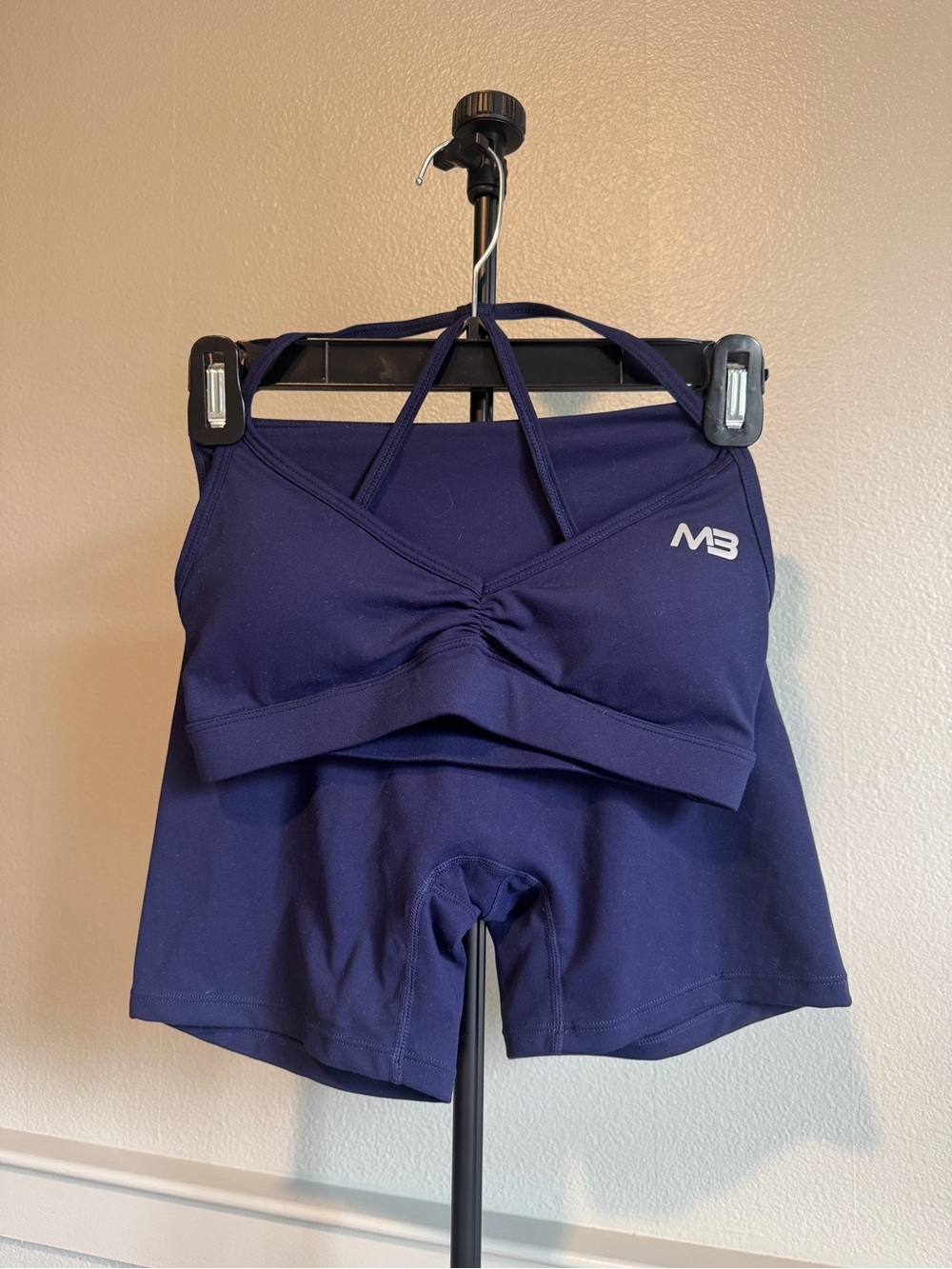 Minibeast Navy Scrunch Shorts & Bra Set